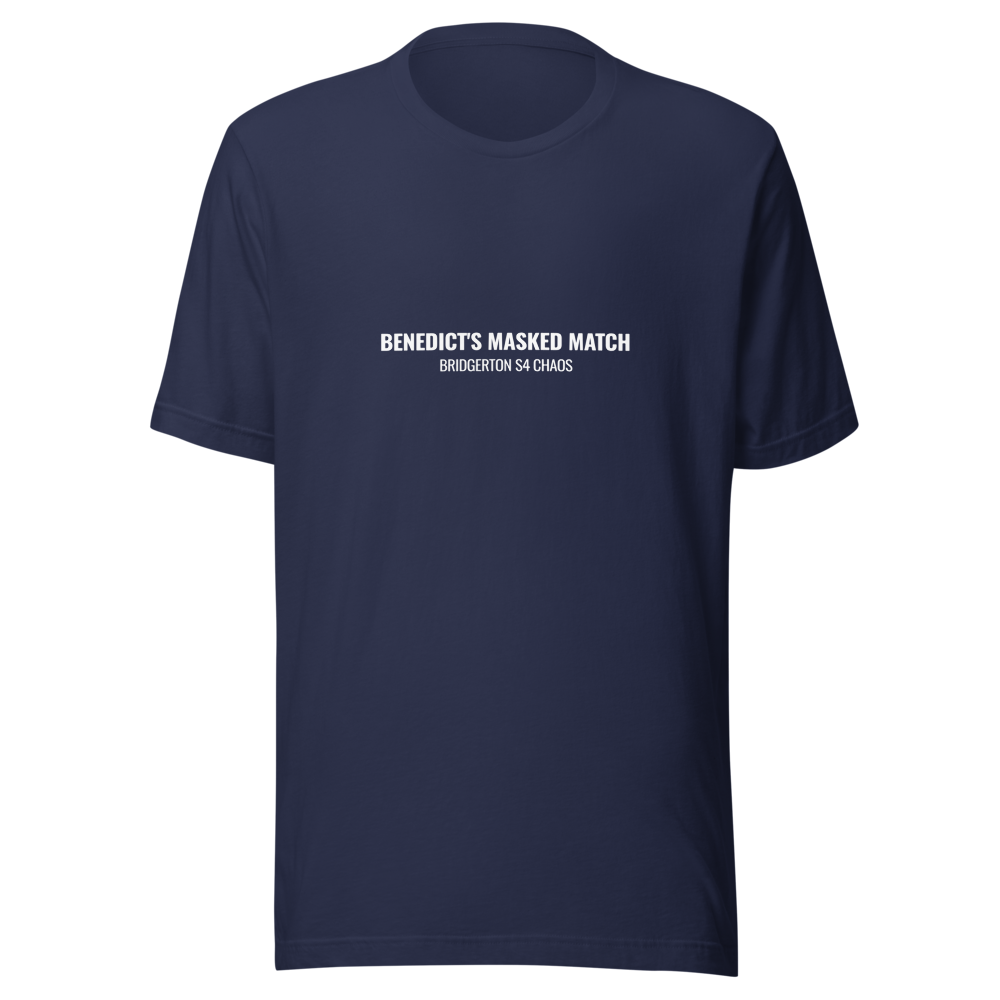 Benedict's Masked Match - Bridgerton S4 Chaos T-Shirt - Navy