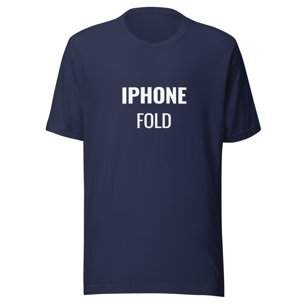 The "IPHONE FOLD" Tee: Revolutionary Tech-Inspired Style - Navy