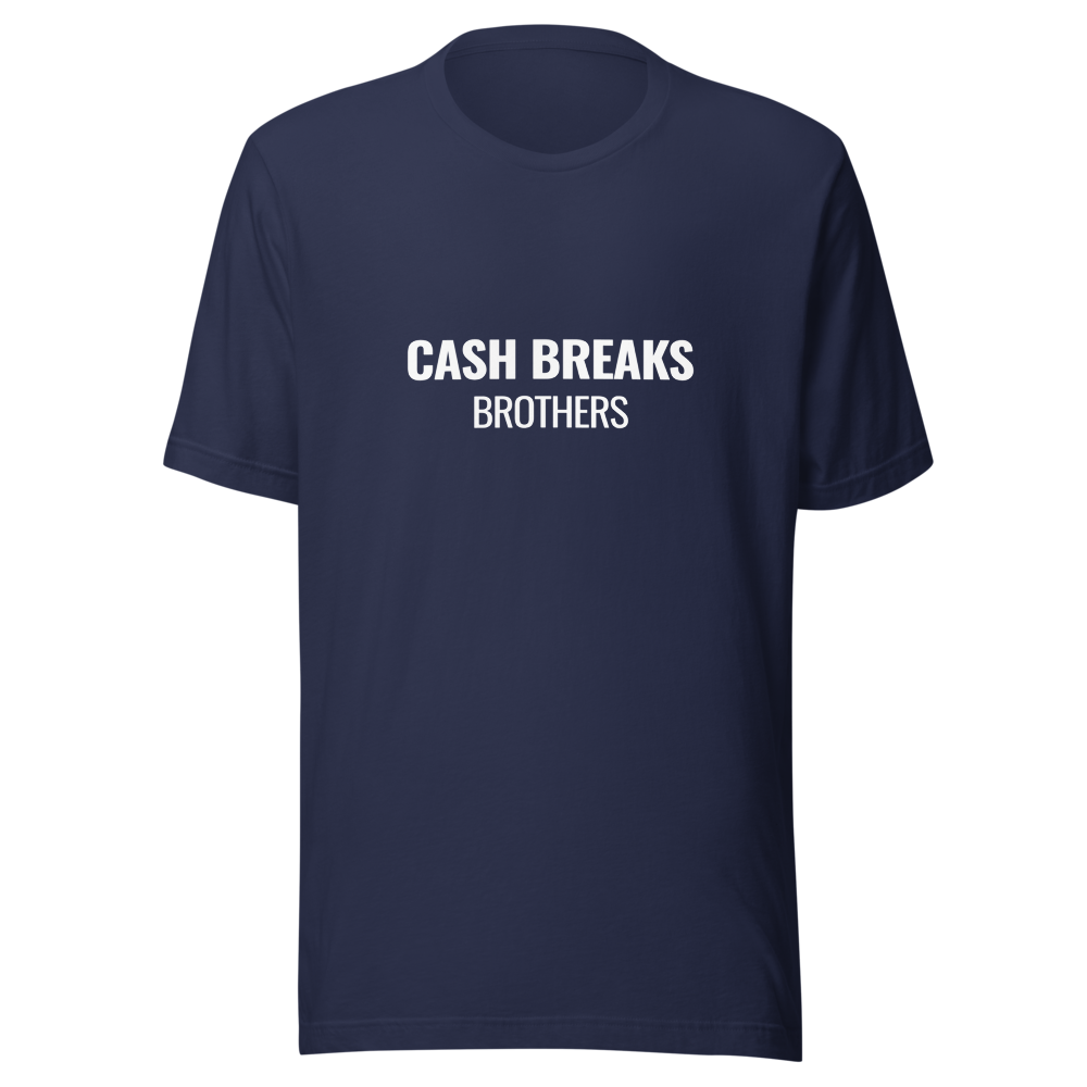 Cash Breaks Brothers T-Shirt: The Ultimate Statement Tee - Navy