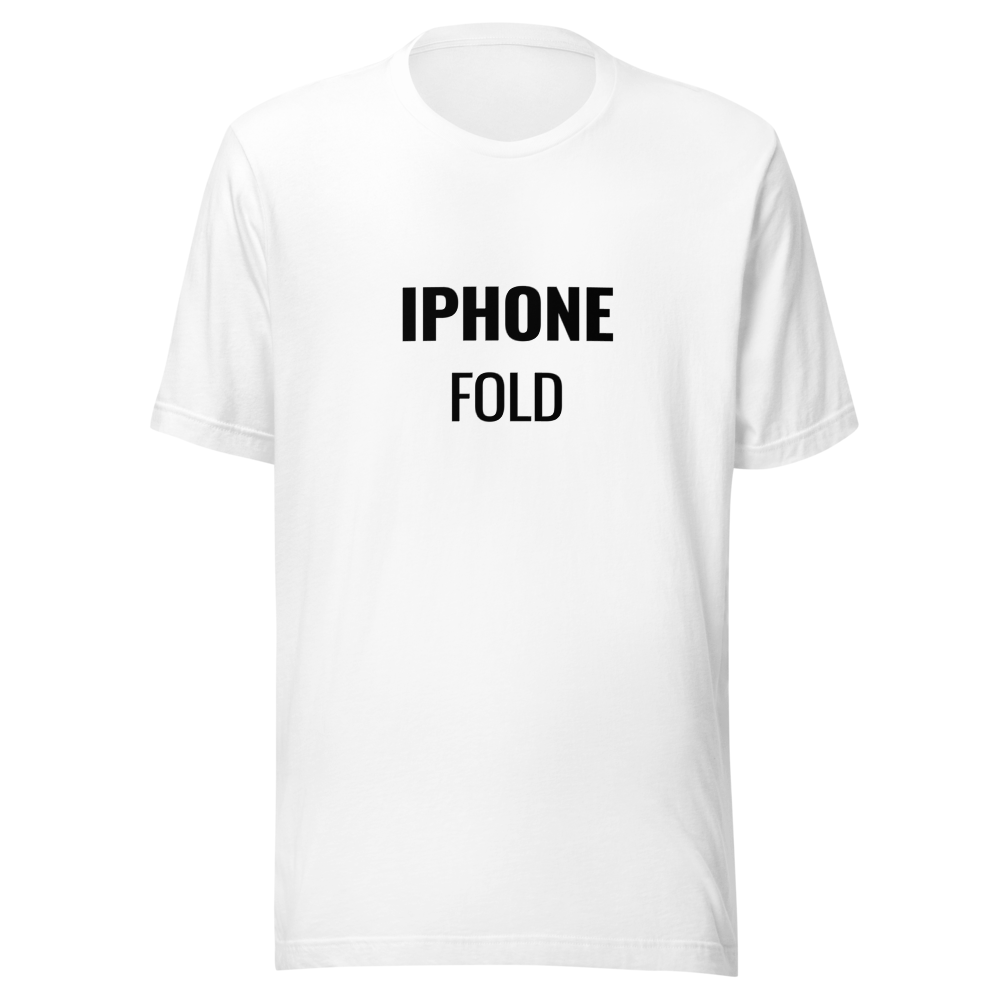 The "IPHONE FOLD" Tee: Revolutionary Tech-Inspired Style - White