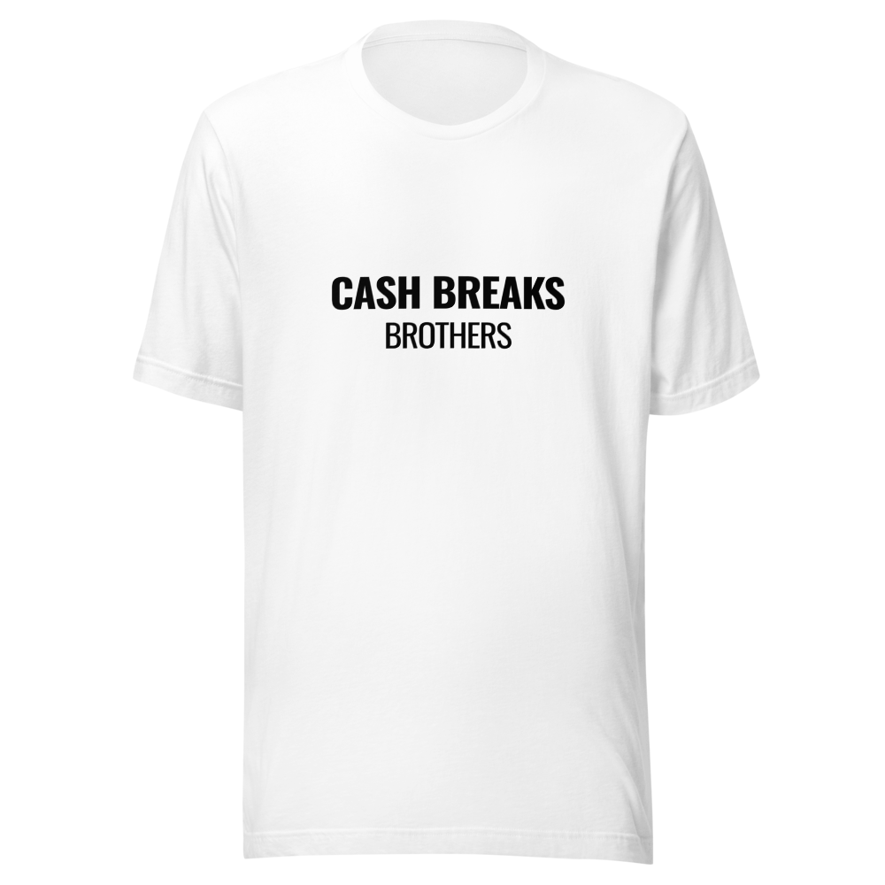 Cash Breaks Brothers T-Shirt: The Ultimate Statement Tee - White